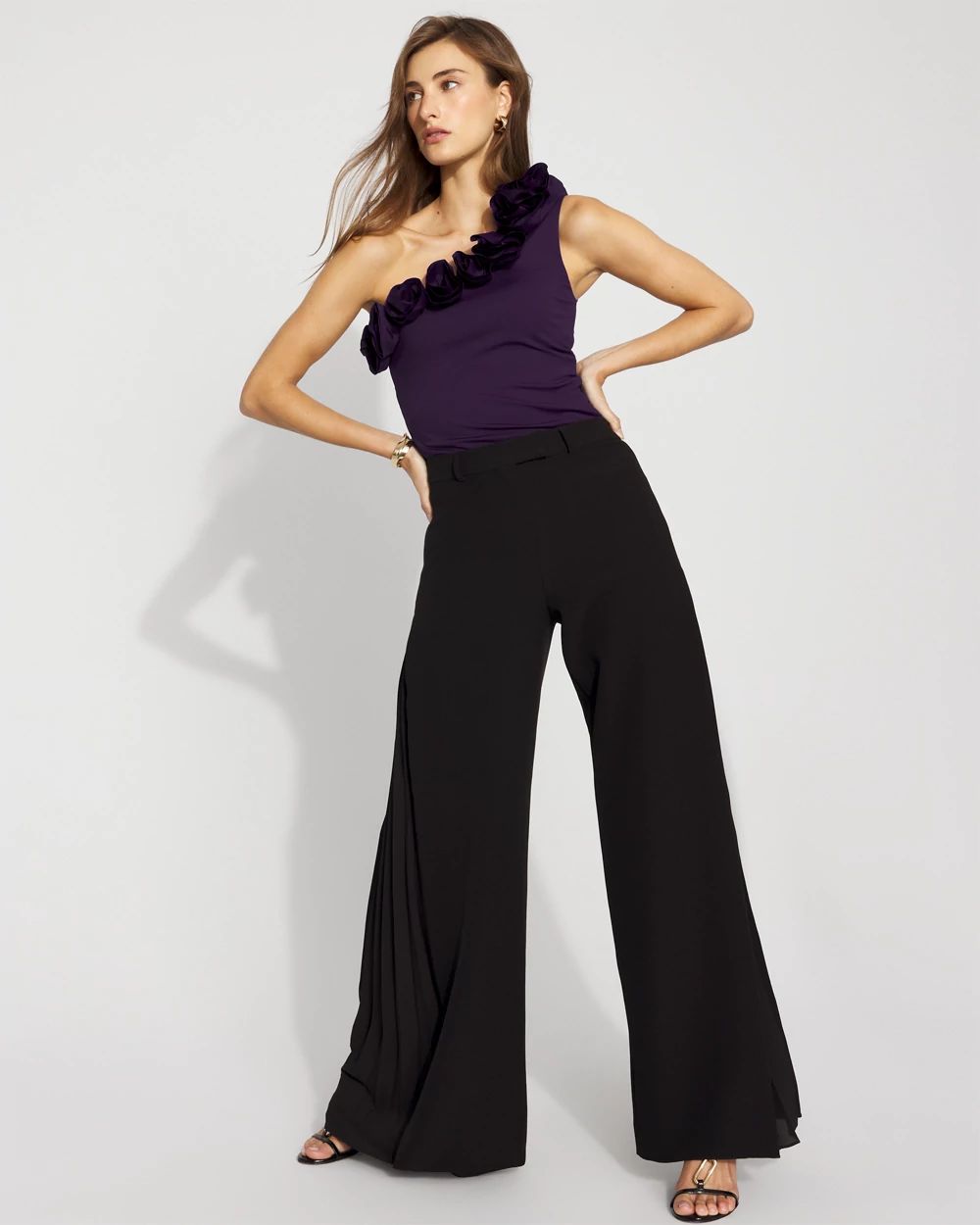 WHBM FORME™ Floral One-Shoulder Top | White House Black Market